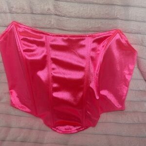 Satin Pink Corset Top